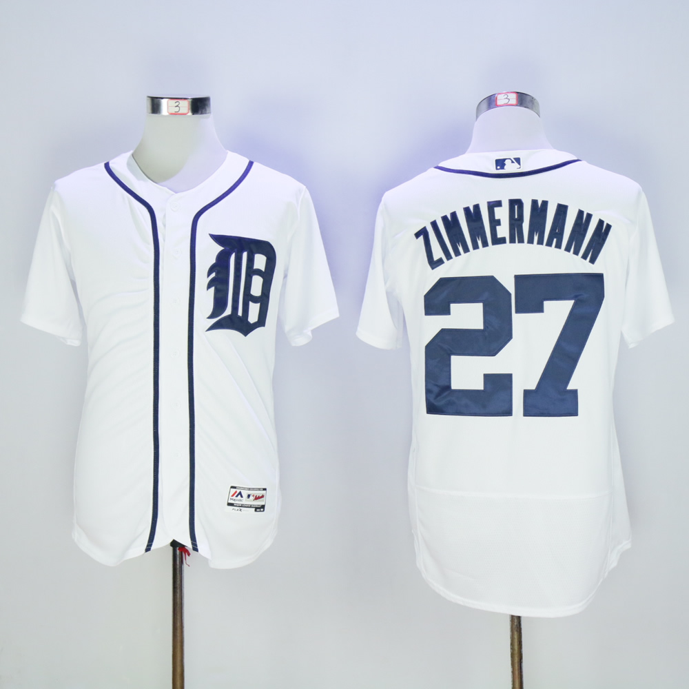 Men Detroit Tigers #27 Zimmermann White MLB Jerseys